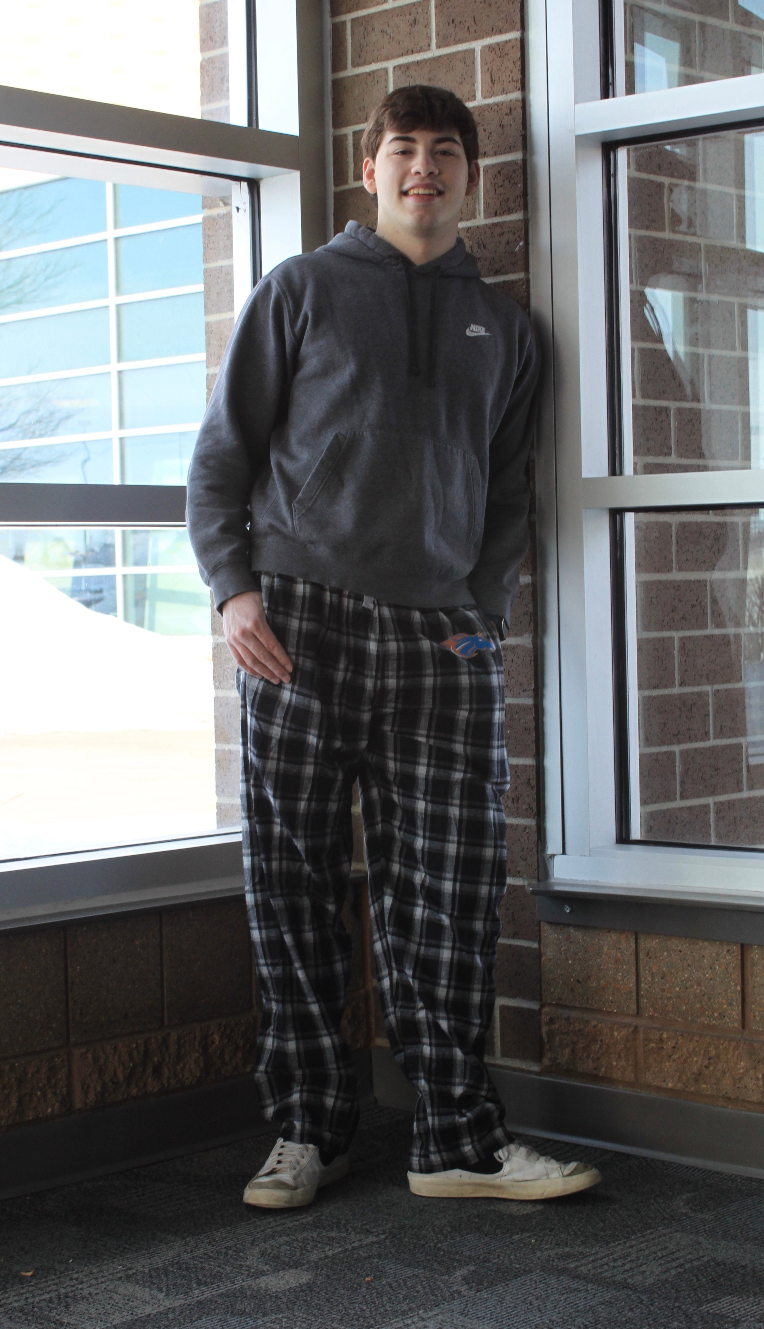 Mens Grey Plaid Sweatpants Men's Pajama Gray Plaid Pants - Main Image